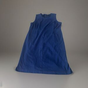 Lands' End Ponte Sheath Shift Dress Womens Plus Size 16 Blue Pockets